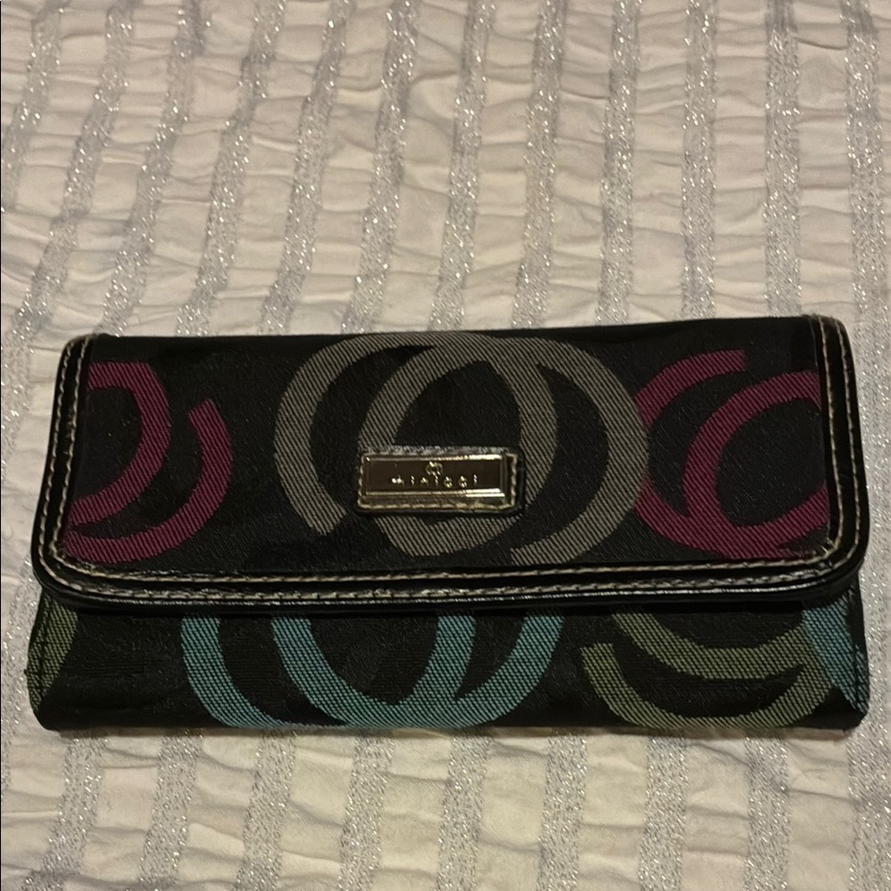 Minicci Black Wallet with Multicolor Accents